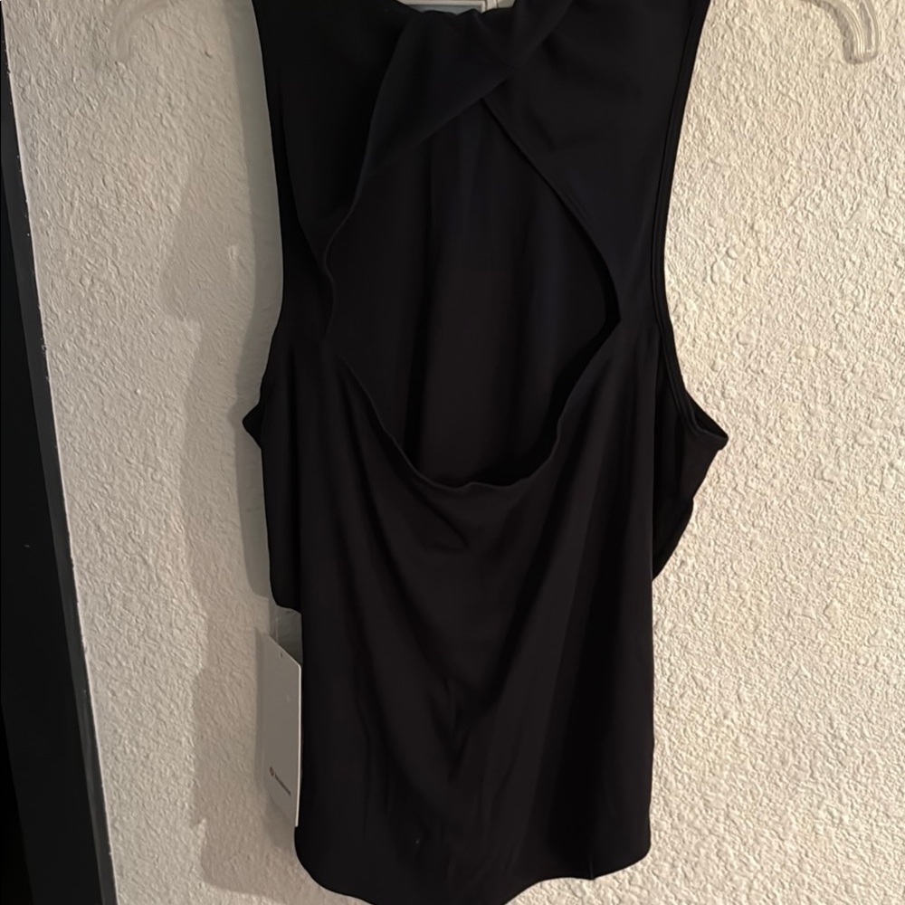 Black Sleeveless Top with Open Back